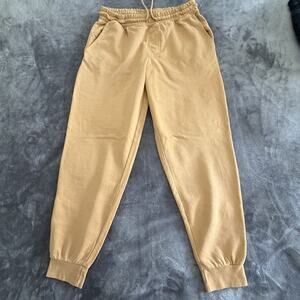 Arizona Jean Co Men's Beige Jogger Pants M Cotton Blend 30" Drawstring Pockets